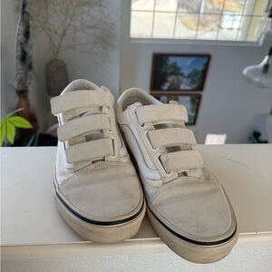 Vans Marshmallow Low-Top Velcro Sneakers